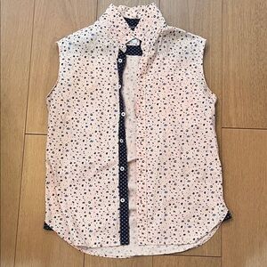 Men's Sleeveless Polka Dot Shirt